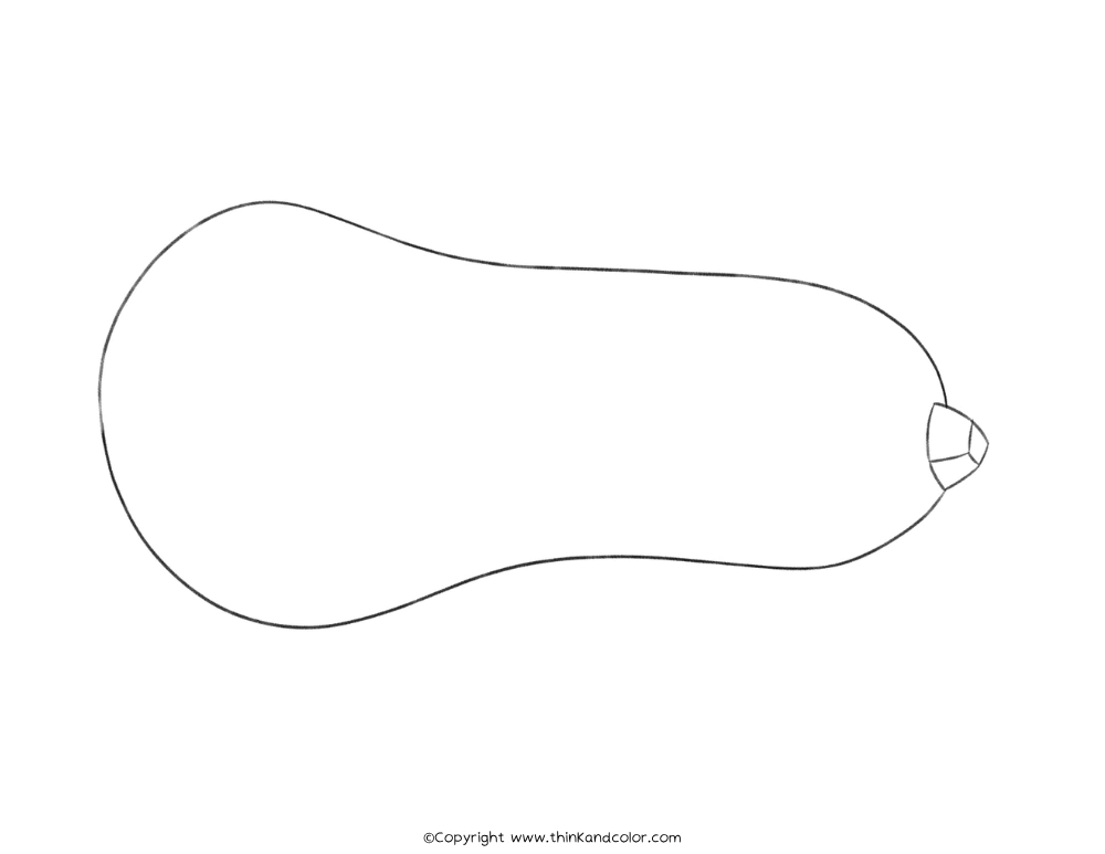 Butternut Squash Coloring Page