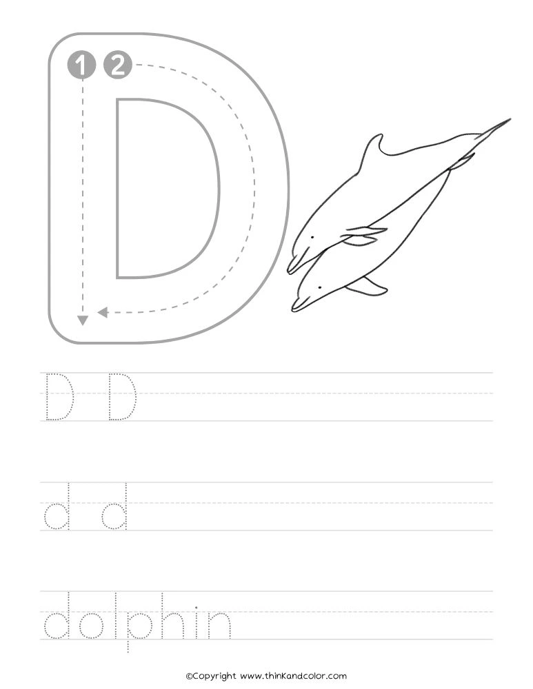 D is for Dolphin Worksheet