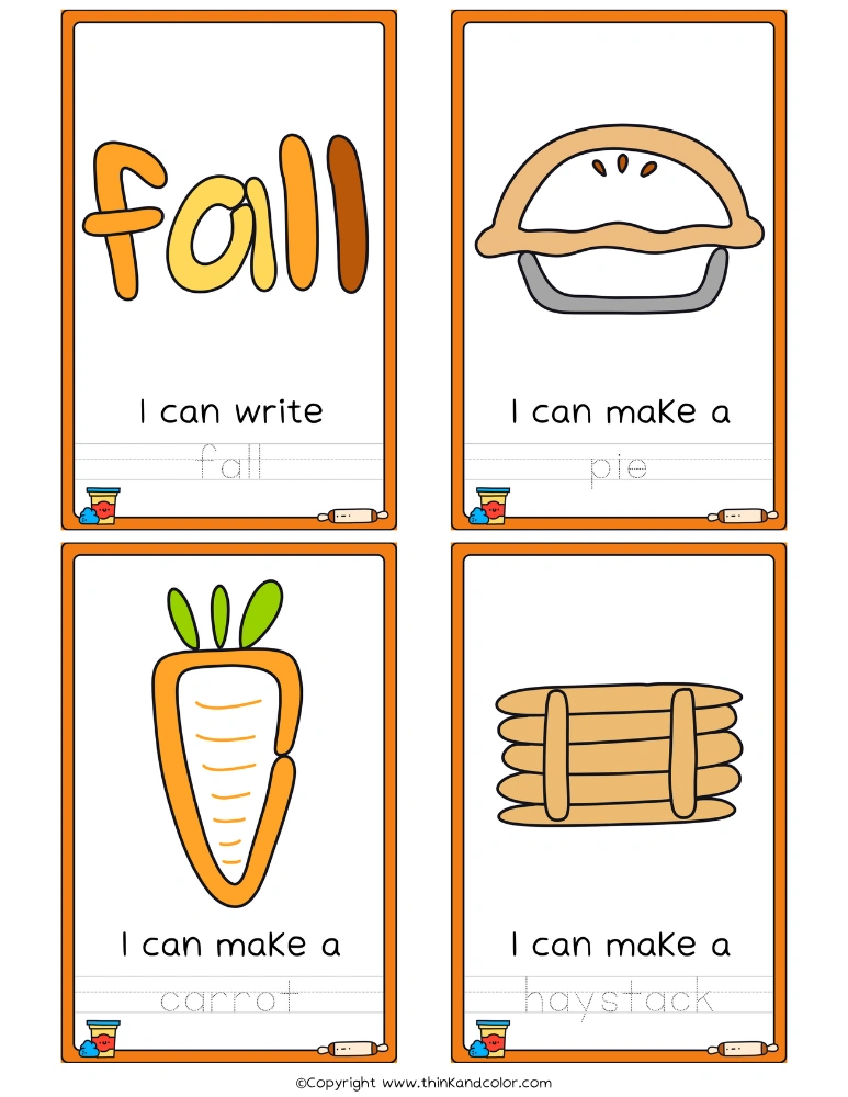 Fall Play Dough Mats 1