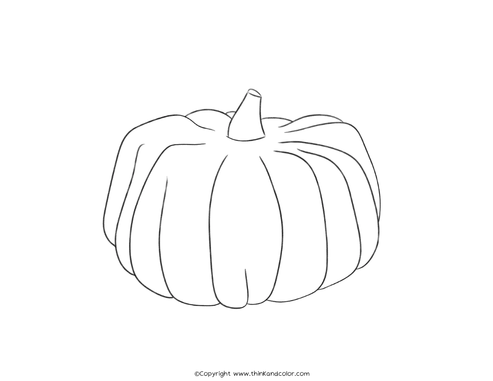 Light Orange Pumpkin Coloring Page