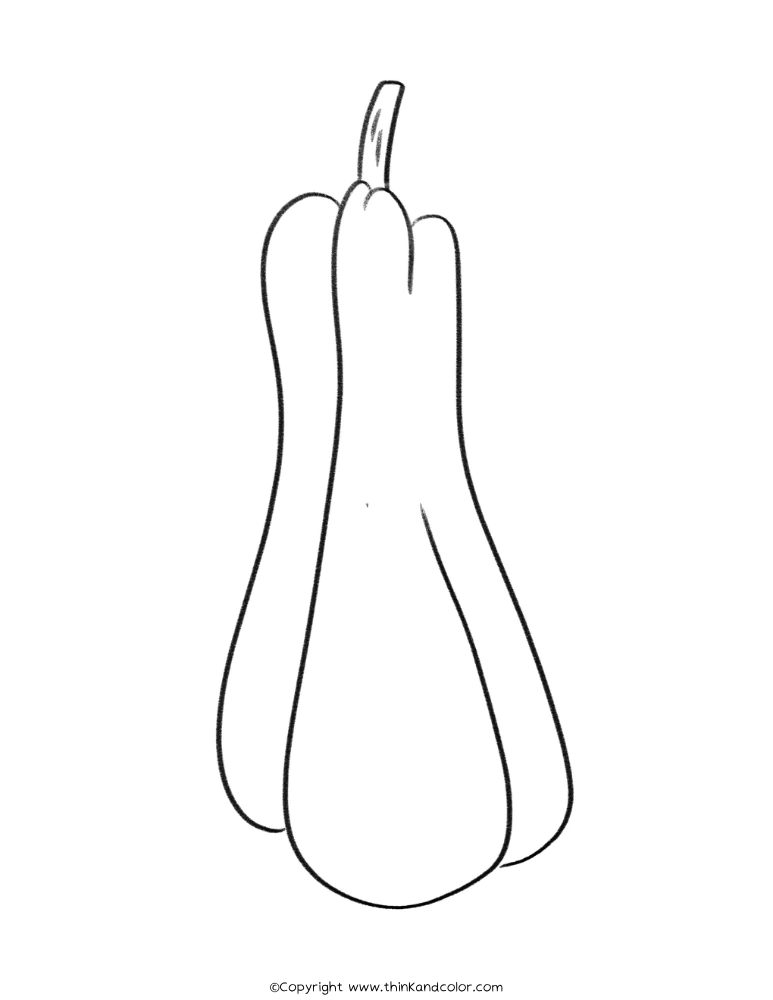 Long Pumpkin Coloring Page