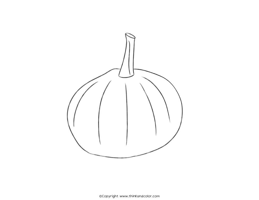 Marks Stripe Pumpkin Coloring Page