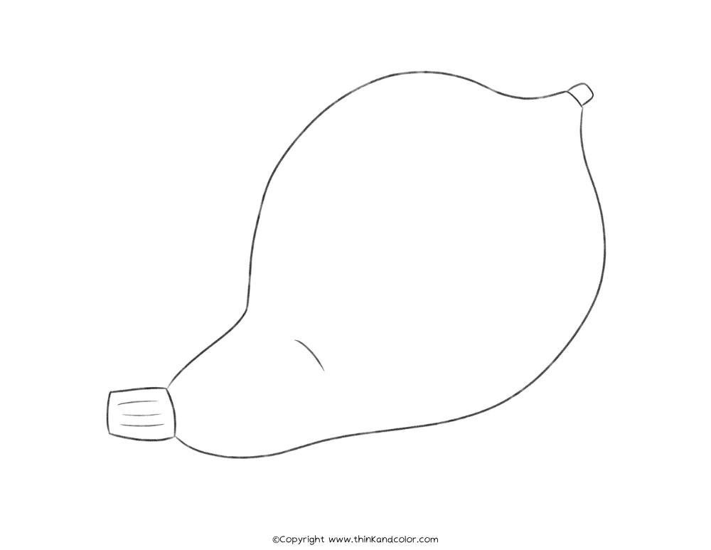 Orange Hubbard Squash Coloring Page