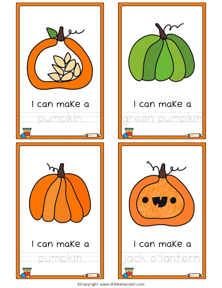 Pumpkin Playdough Mat Printable
