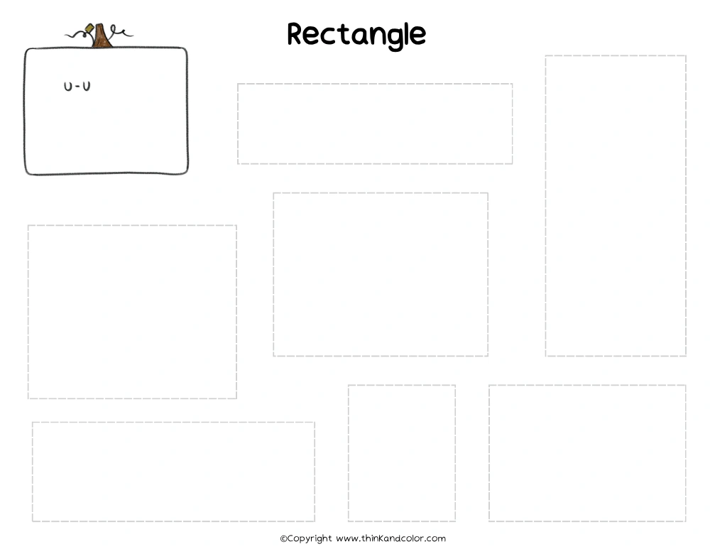 Pumpkin Rectangle Tracing Worksheet