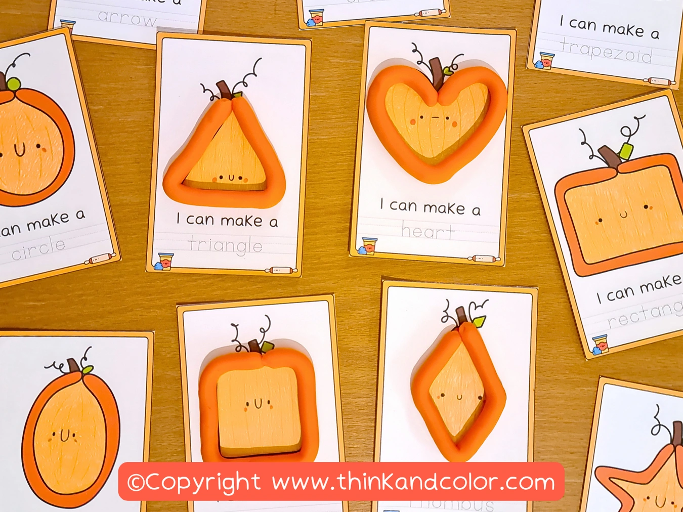 Pumpkin Shapes Playdough mats live photo