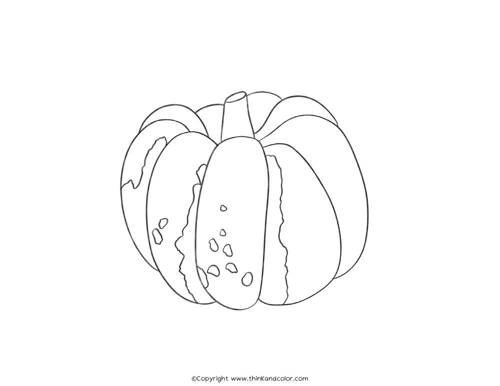 Sweet Dumpling Pumpkin Coloring Page